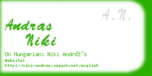 andras niki business card